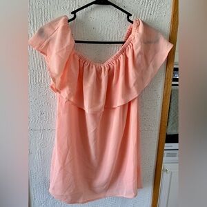 Michael Kors Coral Ruffle Blouse